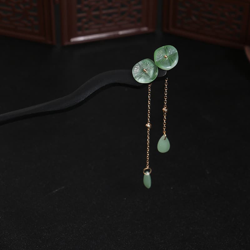 192# lotus leaf tassel hairpin