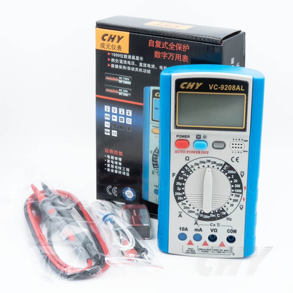 Chengyuan Electronics｜Vc-9208Al New Digital Multimeter Current Voltage Temperature Frequency Measurement 2
