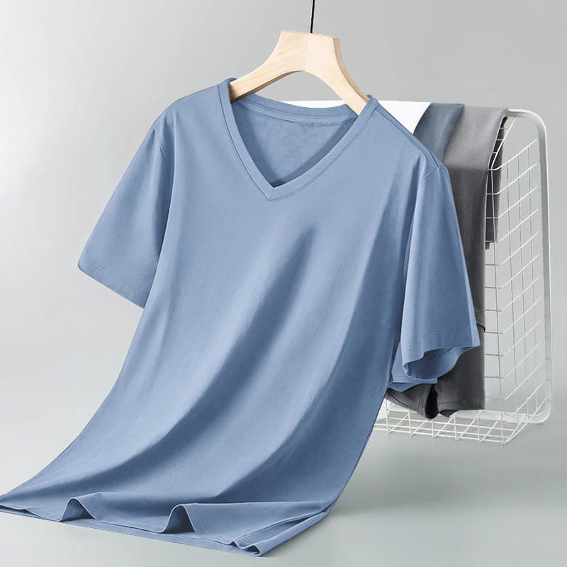 V-neck haze blue