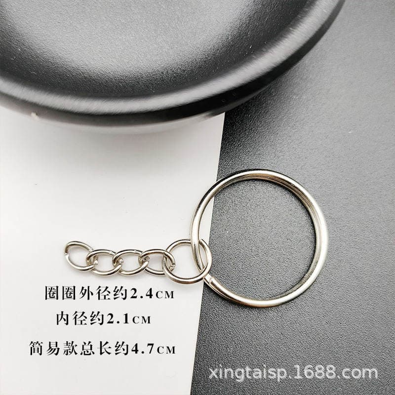 DIY Handmade Accessories Metal White K Color Lobster Eight-Character Chain Key Ring Keychain Clearance Discount Production Materials 4