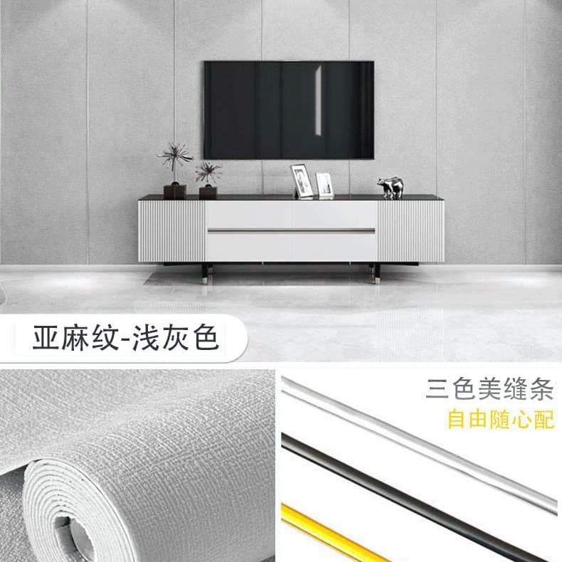 Linen pattern light gray [strong glue thickened and environmentally friendly]