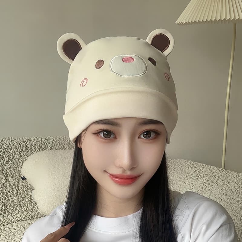 Milo bear confinement hat single layer beige