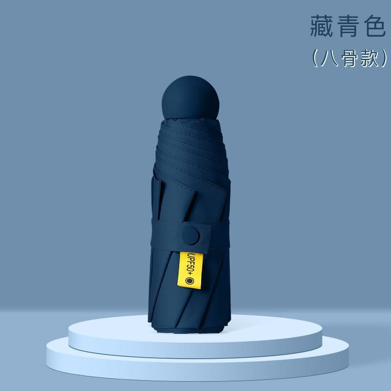 6 bones - no box] - navy blue thickened 0 light-transmitting fabric