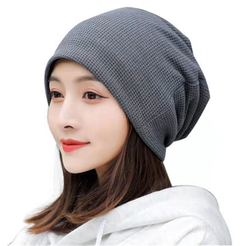 Dark Gray-wool mesh Baotou cap