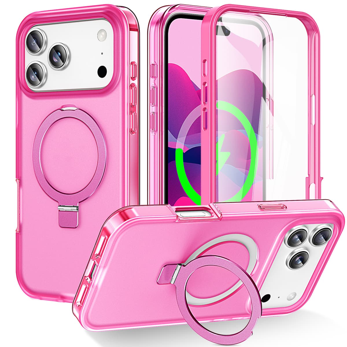 Rose red [shell and membrane integrated + magnetic stand]
