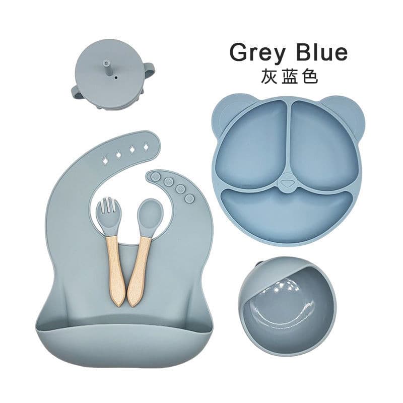 Light blue - 6-piece set with wooden handles [570g]