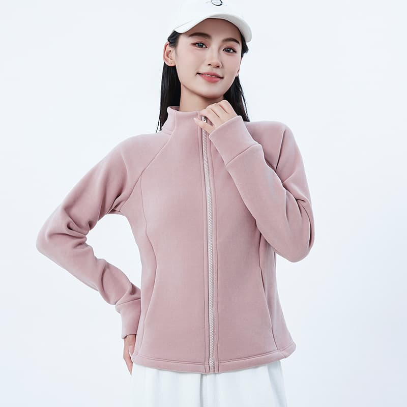 Stand collar pink