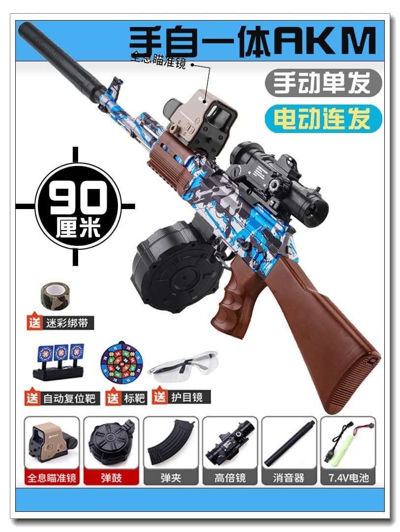 Graffiti blue ak47 [fully equipped] automated by hand