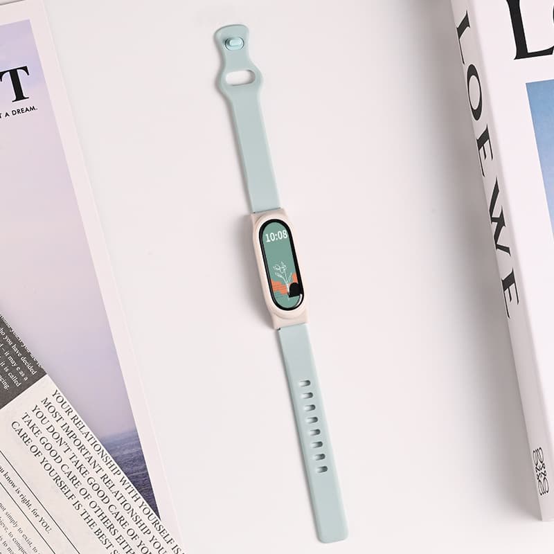Small waist - haze blue [diy wallpaper + sports step counting + 5 sets of alarm clocks]