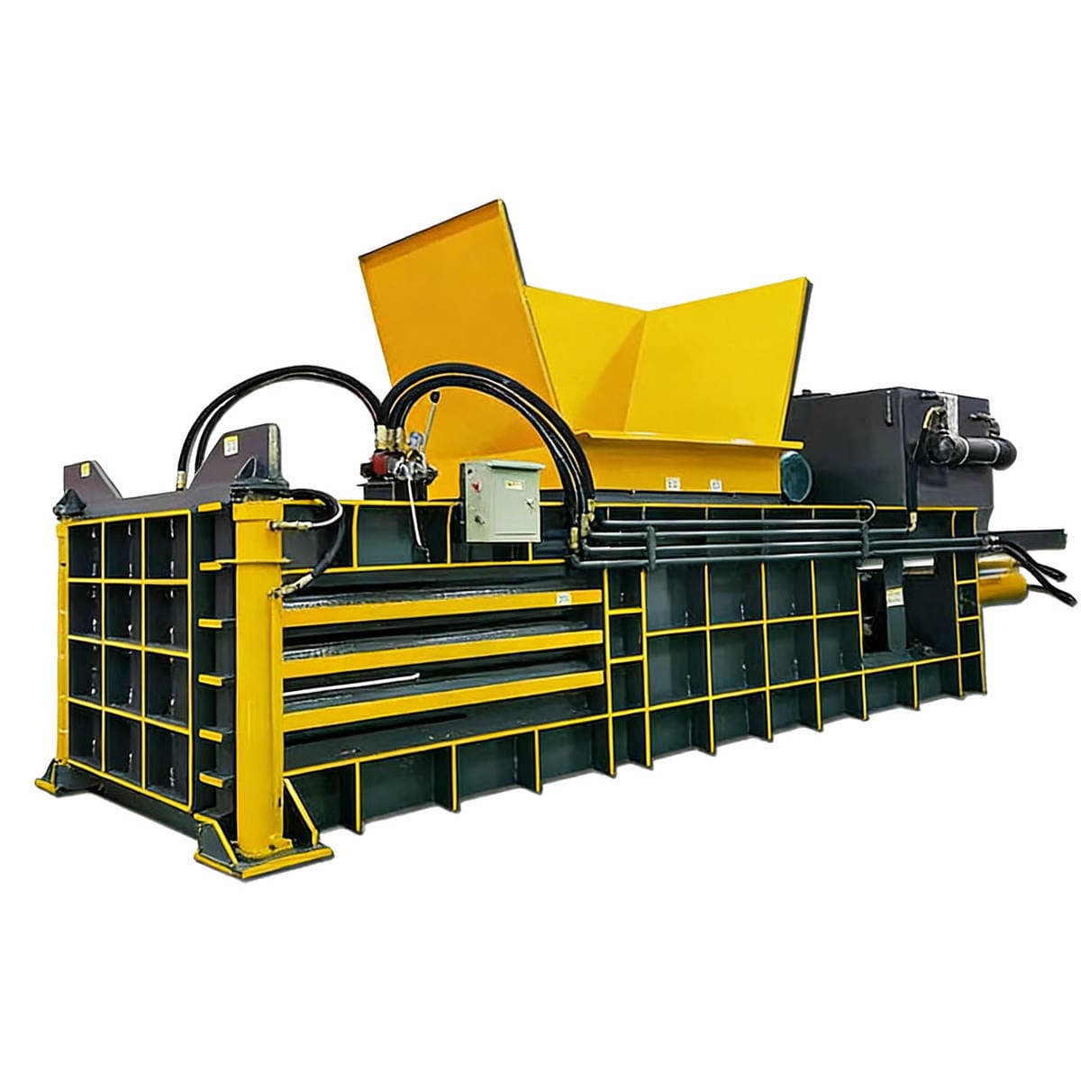 Horizontal hydraulic baling press for plastic film and waste paper bags, available in large, medium, and small sizes, customizable by the manufacturer 5