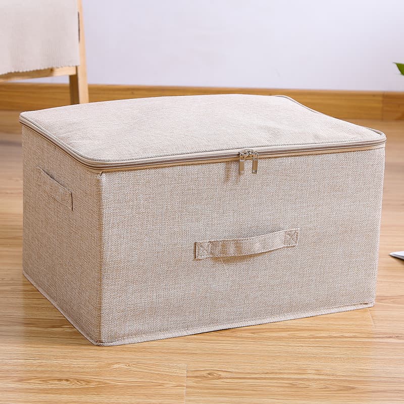 Burlap chain box beige