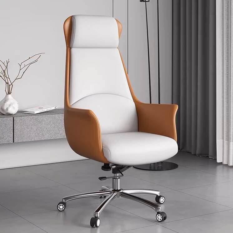 Boss Chair, Office Chair, Comfortable for Long Sitting, Adjustable Business Chair, Conference Chair, Study Room Chair, Live Streaming Computer Chair, Genuine Leather Boss Chair 3