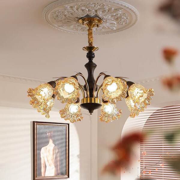 Living Room Chandelier French Retro 2025 New Model Main Hall Light Vintage American Style Designer Bedroom Lamp