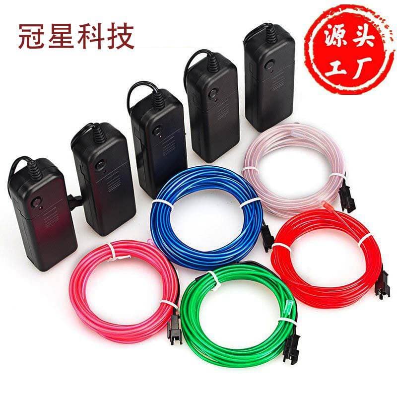 Cross-Border Popular El Luminous Line El Cold Light Mask 1.2m 3.4m 5m Cold Light Atmosphere Light 3V 1