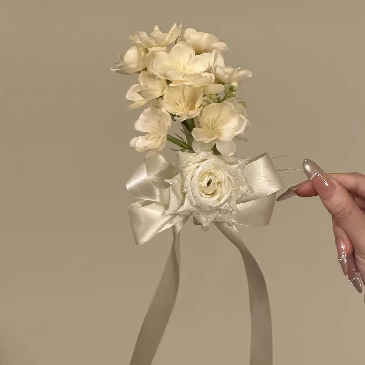 Yellow flower bow hairpin