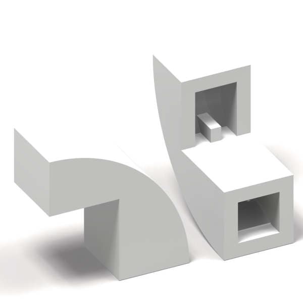 [Minimum Order of 50g] Cross-Border Moc Building Blocks Compatible with High 5907 Building Blocks 1X2X2.66 Curved Glossy Bricks