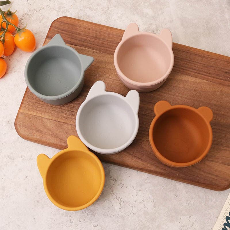 Cross-Border New Children's Tableware Silicone Bowl Baby Baby Food Bowl Snack Bowl Mother and Baby Supplies Factory Wholesale 1