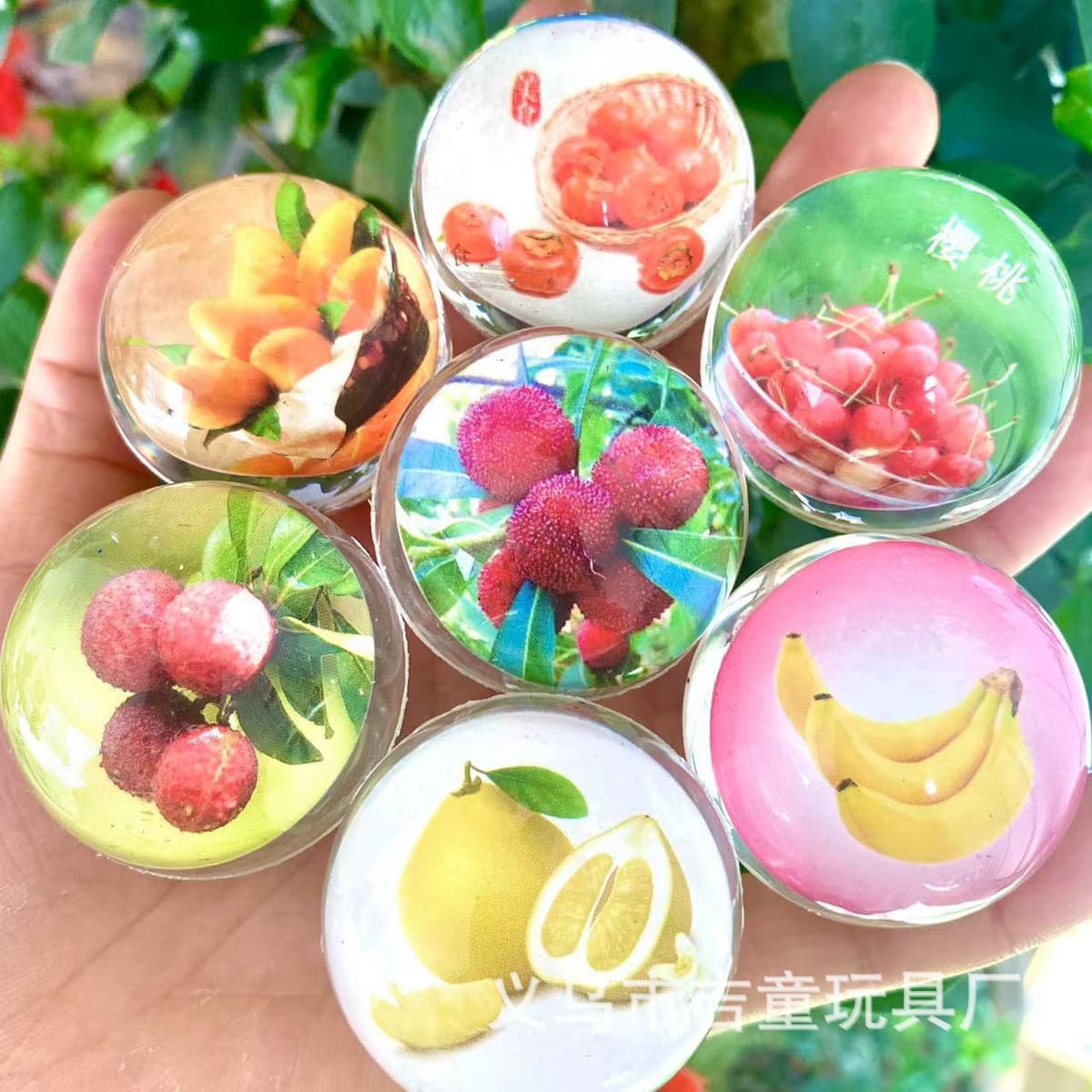 No. 45 fruit paper card bouncy balls 50 pieces