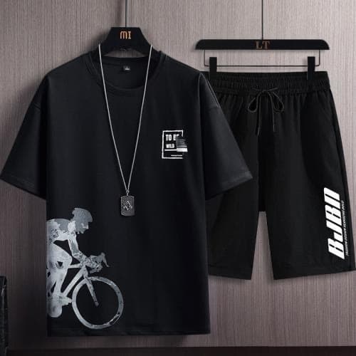 Bicycle + english shorts set - black