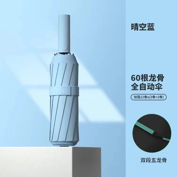 60-bone automatic reinforcement luxury--sky blue