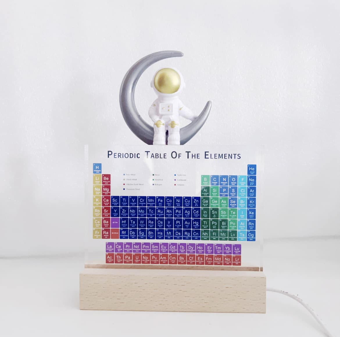 Color Letter USB with Light Base Astronaut Spaceman