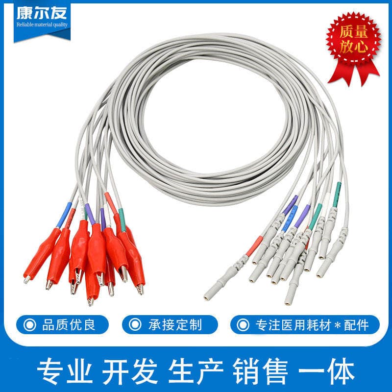 EEG elektrodu üçün qoşulma kabeli, kiçik timsah klipi, 1.5 mm ana deşik. 1