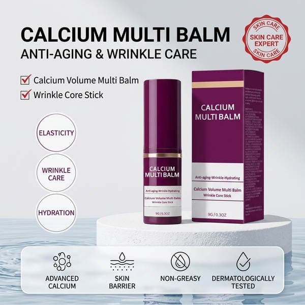 Cross-Border Hot-Selling Product Calcium Multi Balm Calcium Cream Essence Stick Facial Collagen Moisturizing Stick