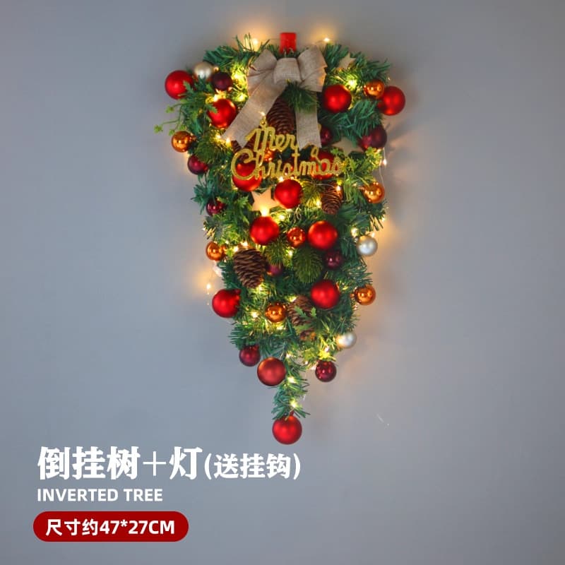 Christmas pine cone wall hanging [free lamp + hook]