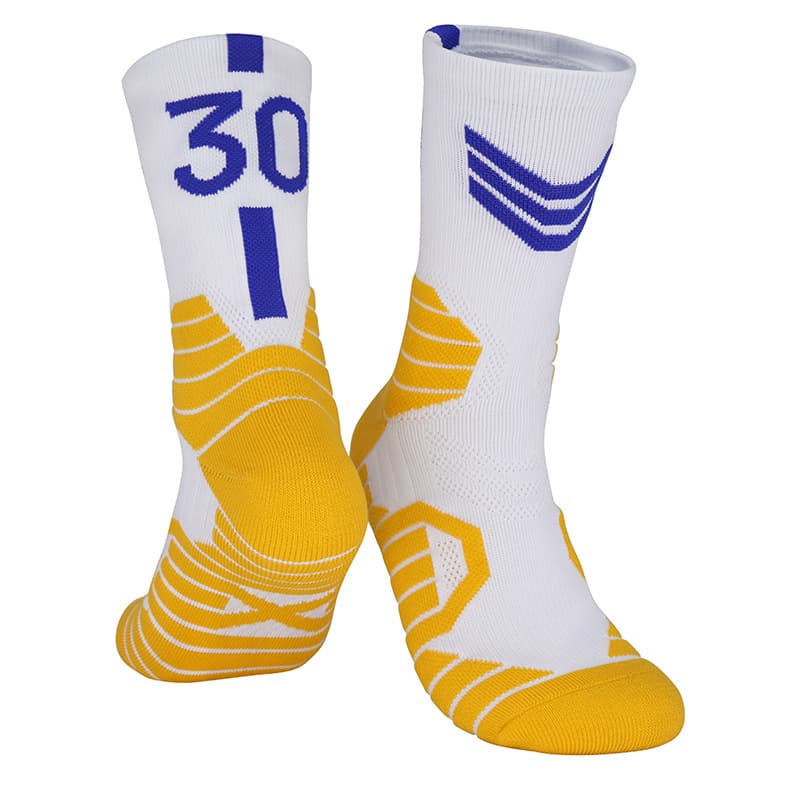 White, cyan, and blue no. 30 - kids' socks