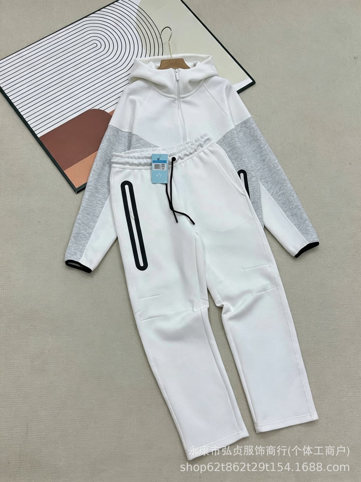 Set. white and light gray