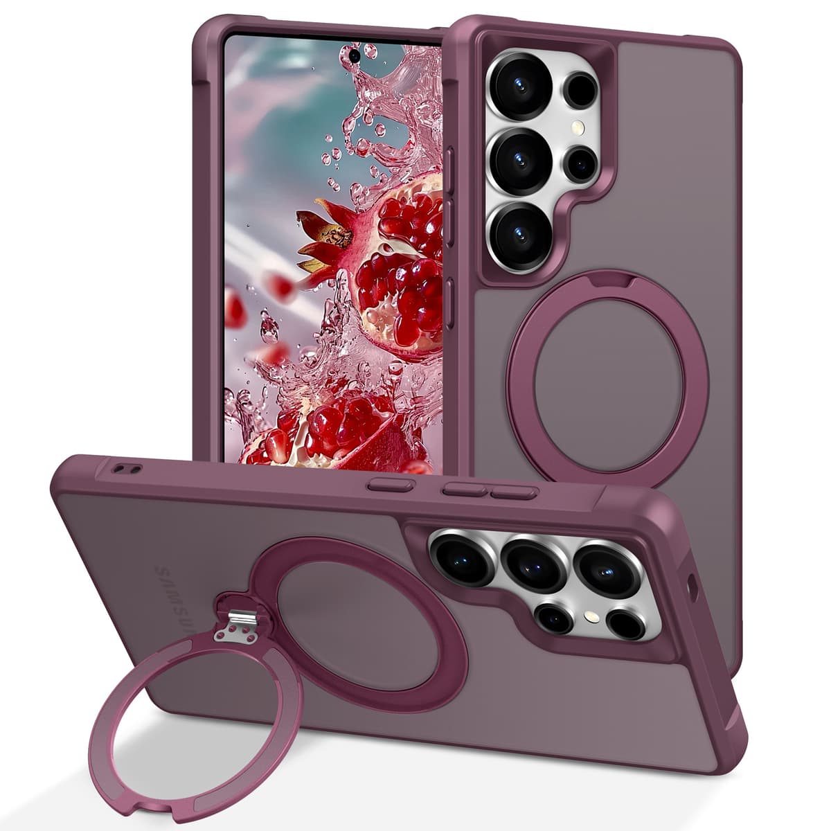 Burgundy [360 pivot magnetic stand]