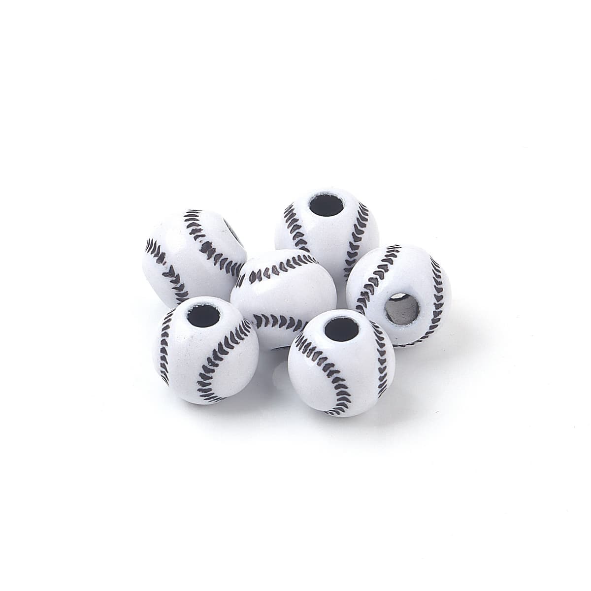 12mm white and black softball