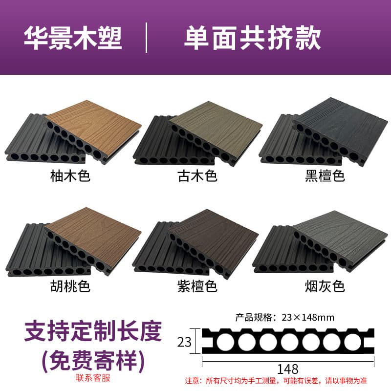 National standard quality [second generation single-sided co-extruded round hole model] 23*148