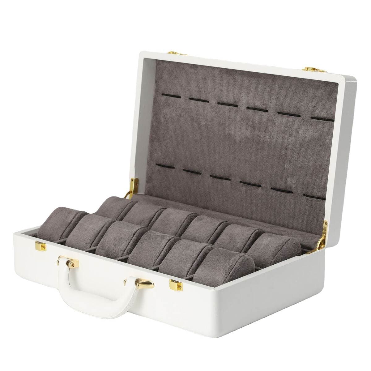 Watch Storage Box High-End Suitcase Leather 12-Bit Watch Display Jewelry Collection Packaging Box Gift Box 4
