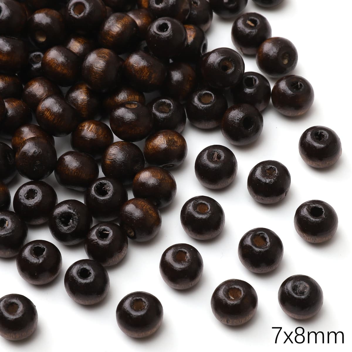 Black and brown wood beads 20 pcs/pack