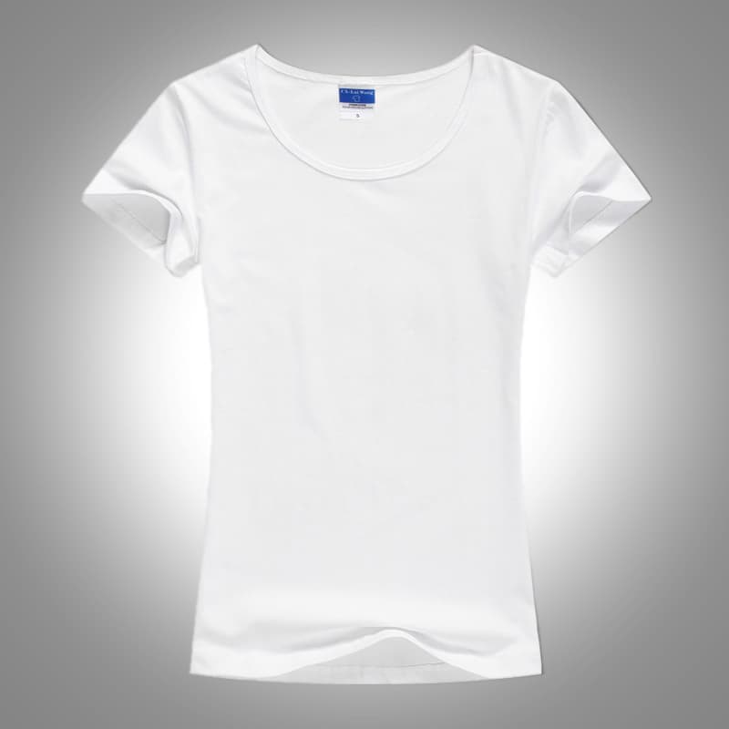 Solid color short sleeve white (women's style