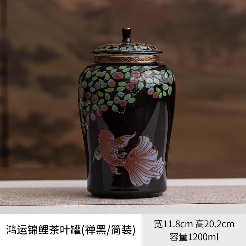 Lucky koi tea can-zen black