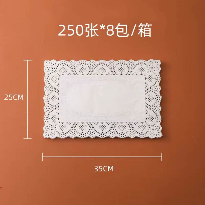 Rectangular Flower-Shaped Paper Liners for Fried Foods, Kitchen Oil-Absorbing Paper, Cake and Pizza Mats, Approximately 2000 Pieces/Box 4