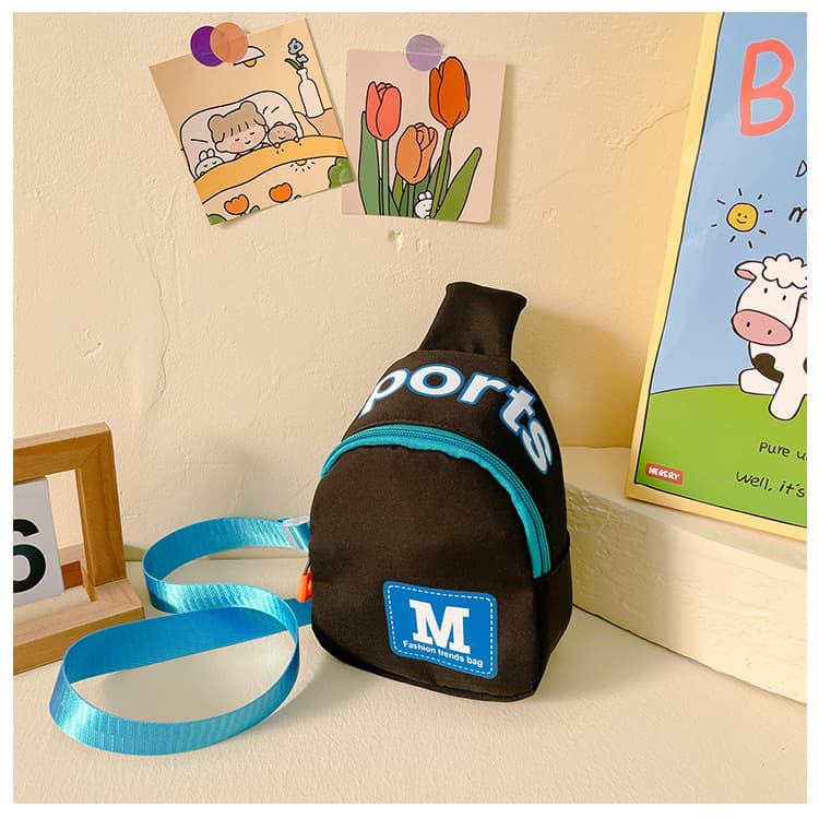 Black m children's crossbody bag