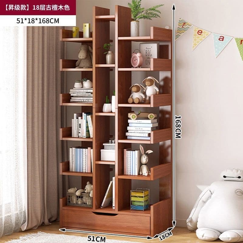 Storage】18 layers of sandalwood color 51cm