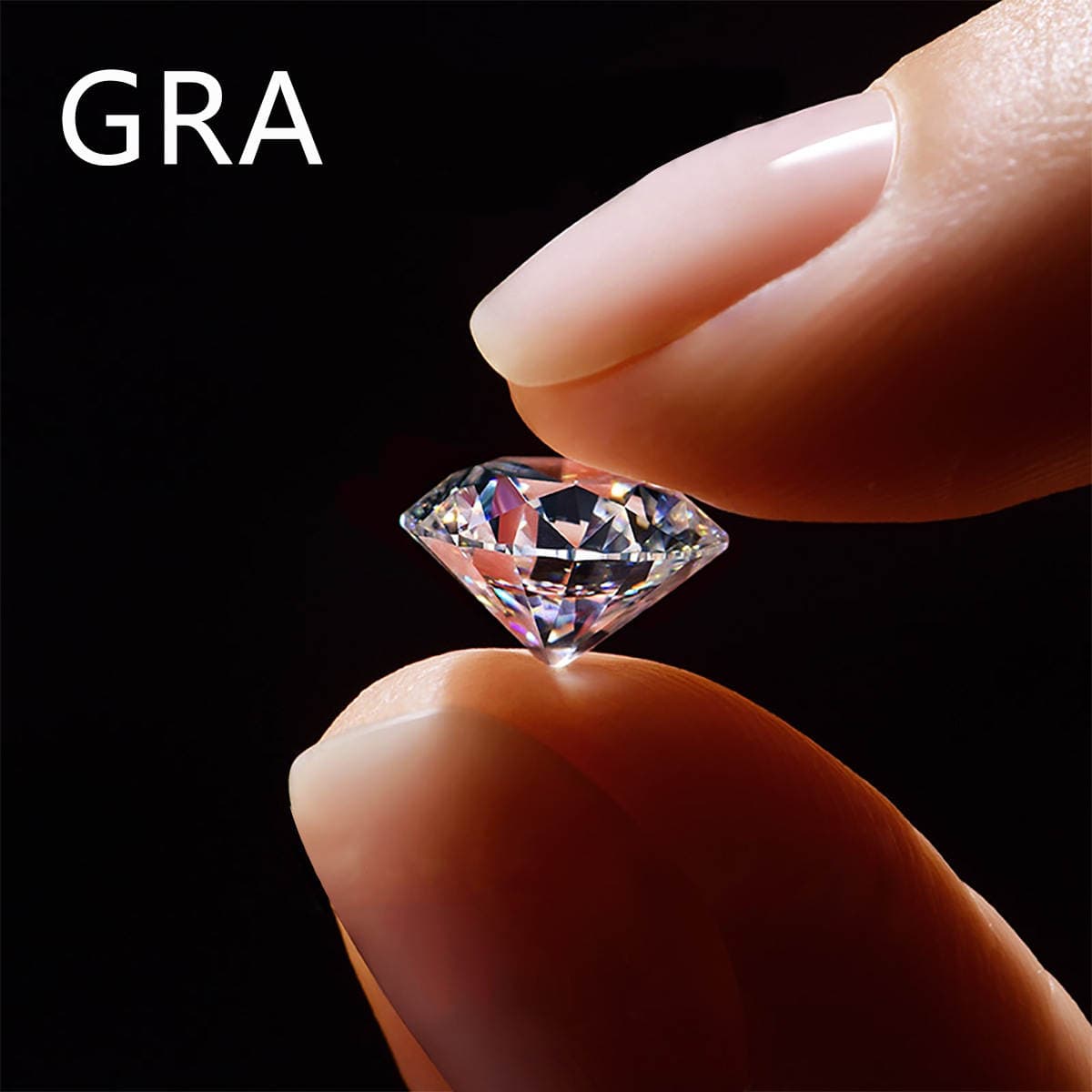 Factory Direct supply D color super white moissanite bare stone round moissanite eight hearts and eight arrows GRA waist size carbon silica wholesale 2