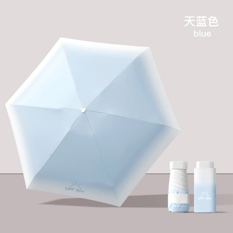 Sky blue [flat 50% off gradient sunscreen umbrella] 6 ribs