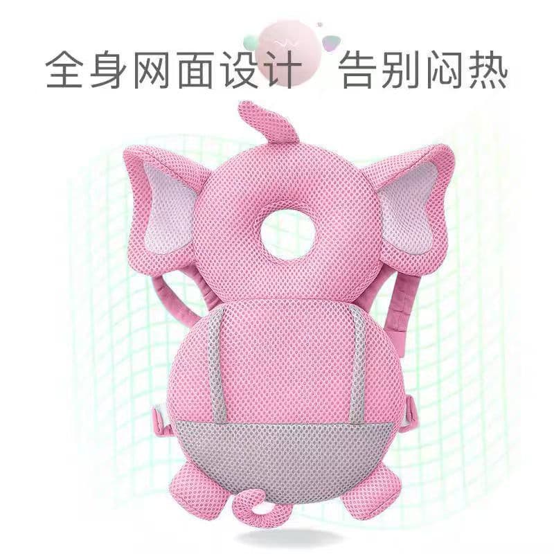 Lightweight pink elephant breathable anti-fall pillow