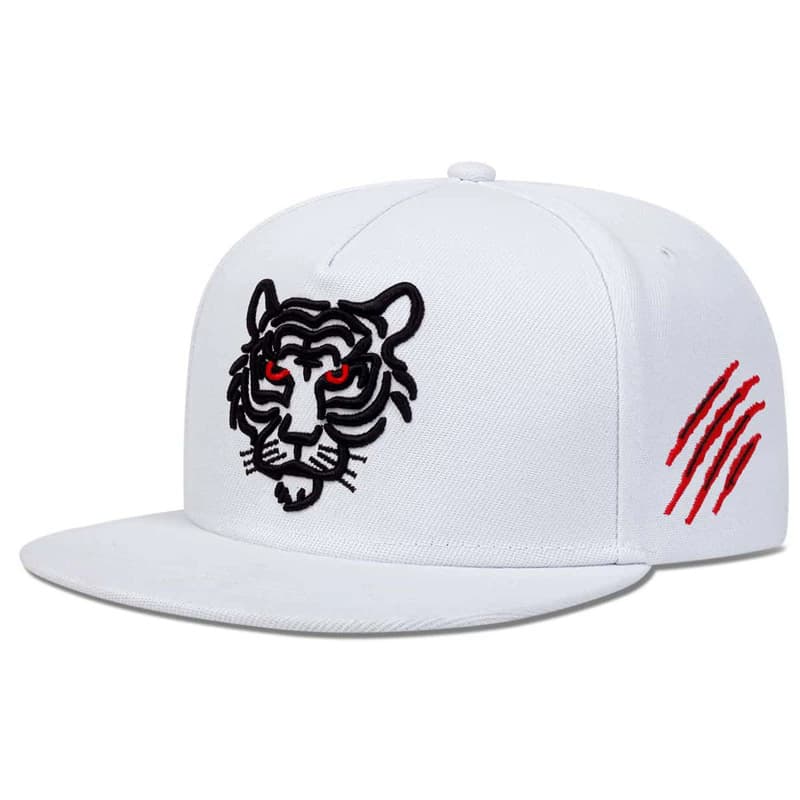 Tiger white embroidery