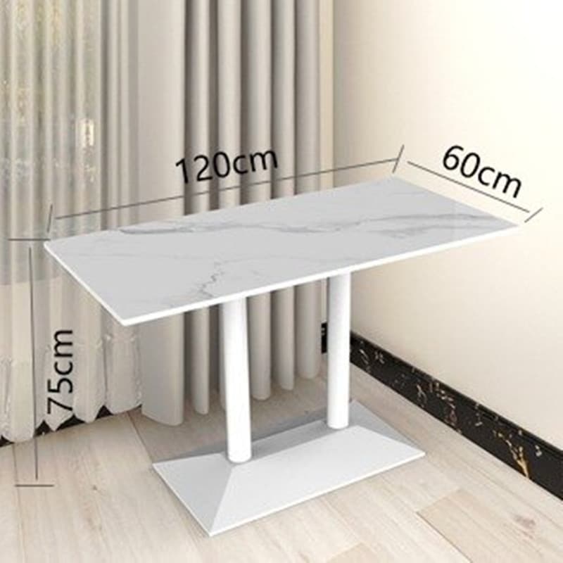Snow mountain white 120*60+white iron feet