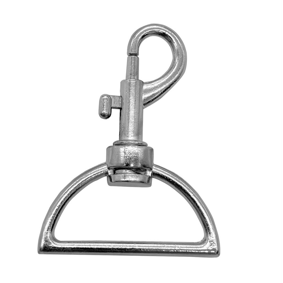 Factory Direct single-head zinc alloy p-shaped hook dog buckle pet rope buckle D Buckle rotatable luggage hardware keychain 5