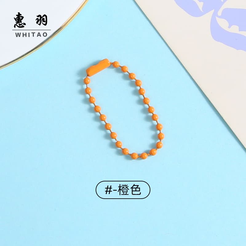 [orange] painted bead chain