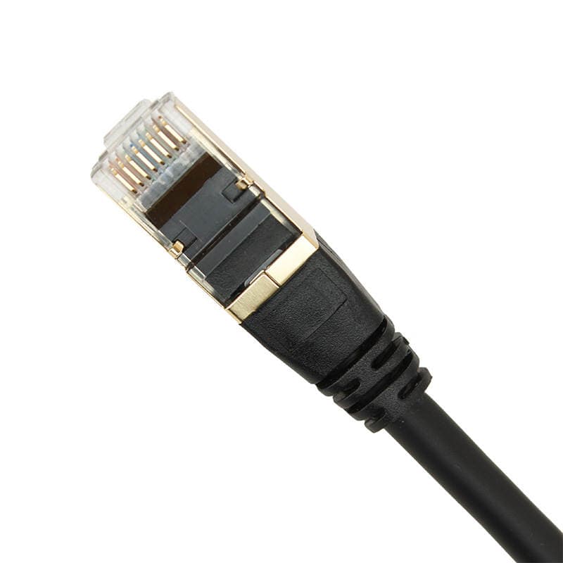 Cat 8 Ethernet patch kabeli, 10 Gigabit, yüksək sürətli, ikiqat ekranlı, məlumat mərkəzləri üçün 2