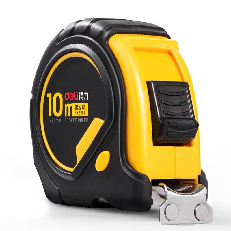 Deli 8204 Steel Tape Measure 10m Portable Multifunctional Woodworking Stainless Steel Tape Measure Double-Sided Wear-Resistant Measuring Ruler 5