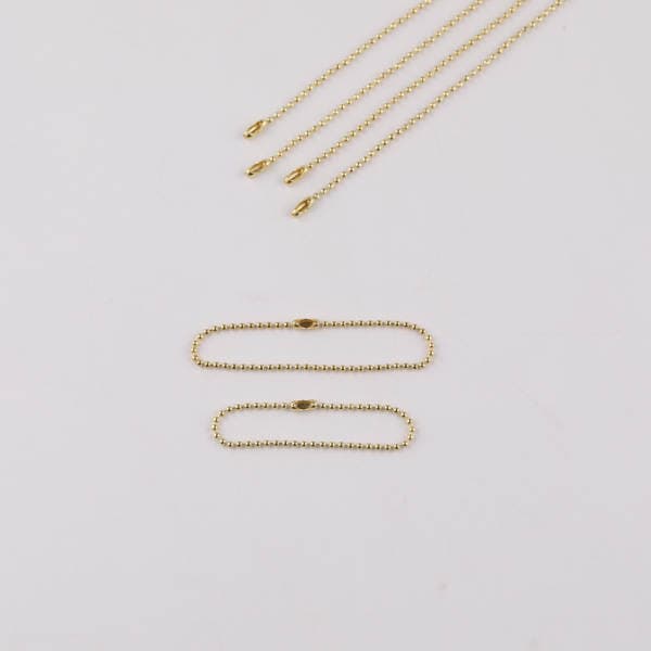 1.5MM ultra-fine light gold bead chain diy handmade homemade Goka metal hanging chain bead chain jewelry material accessories